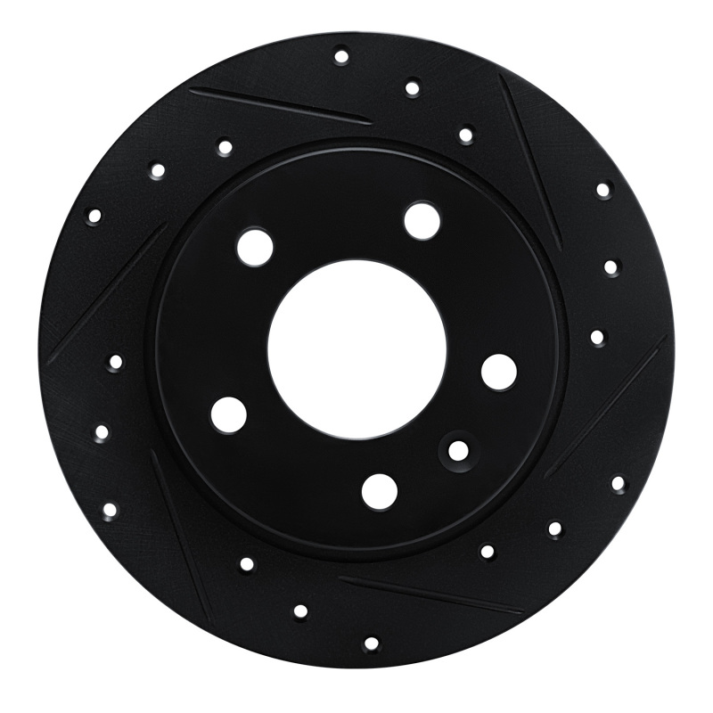 Buick Encore GX Brake Rotor (1) - Rear Right - R1 Concepts - Drilled & Slotted - Black - `20-`25